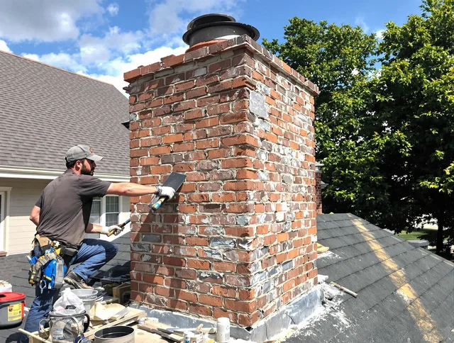 Completed chimney rebuild by Killingly Chimney Sweep in Killingly, CT