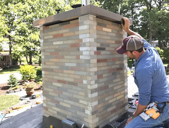 Killingly Chimney Sweep completing a modern chimney remodel in Killingly, CT