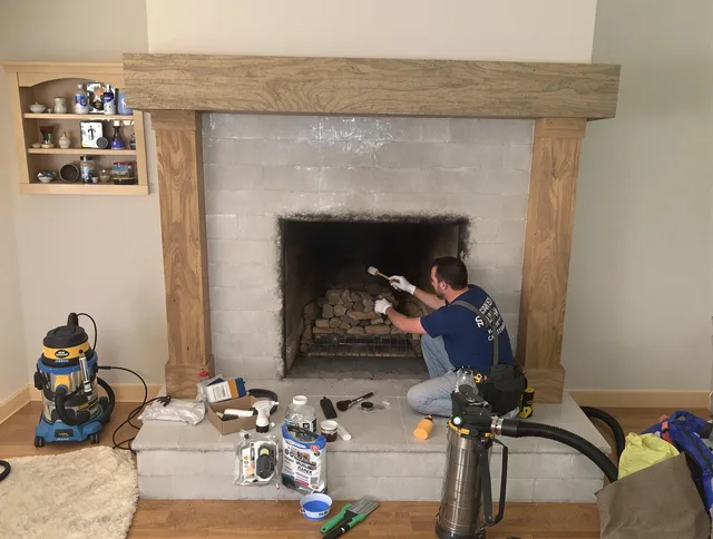 Detailed creosote removal process by Killingly Chimney Sweep in Killingly, CT
