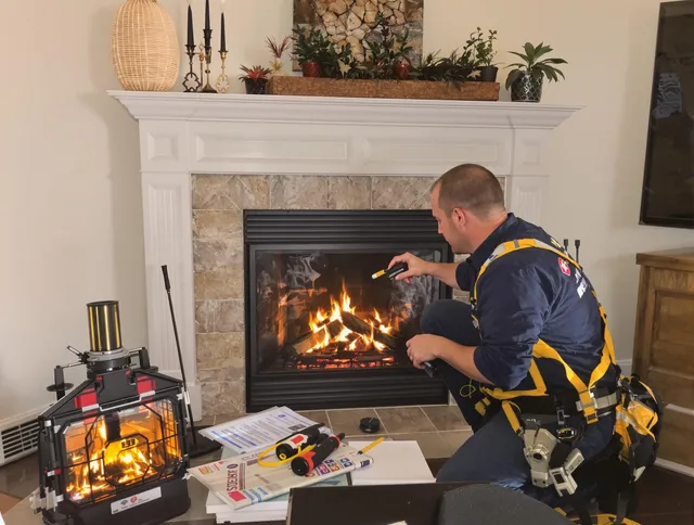 Safety-focused fireplace inspection by Killingly Chimney Sweep in Killingly, CT